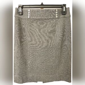 White House Black Market gray pencil skirt with slit in back, fully lined